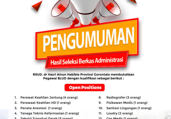 PENGUMUMAN HASIL SELEKSI BERKASI ADMINISTRASI