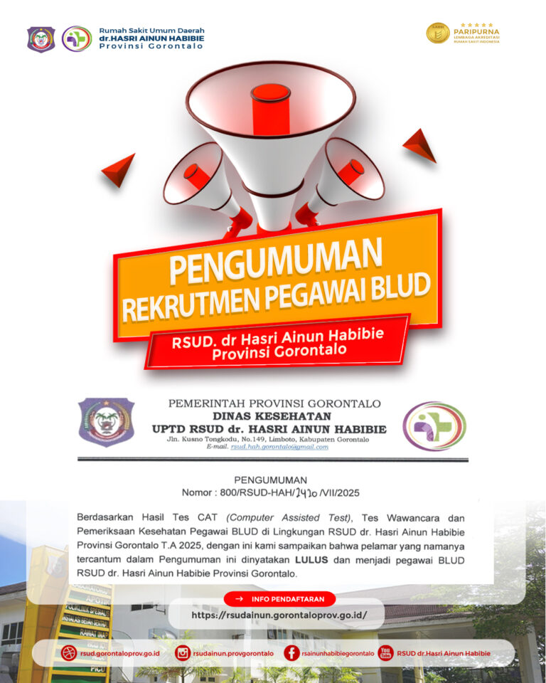 PENGUMUMAN HASIL TES KESEHATAN