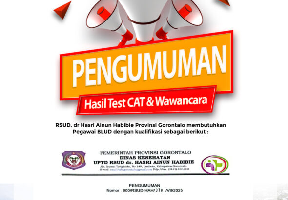 PENGUMUMAN HASIL TEST CAT & WAWANCARA